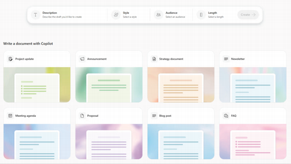 Create with Copilot for 365